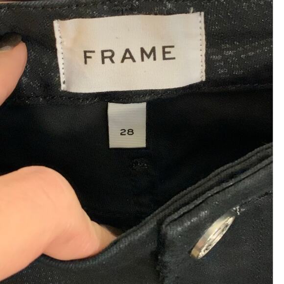 Frame Denim Le Crop Mini‎ Boot in Houndstooth Shine Size 28 - Picture 4 of 9